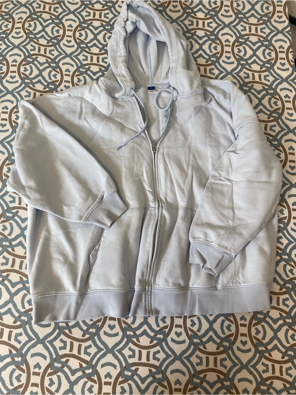 Old Navy Light Blue Full-Zip Hoodie